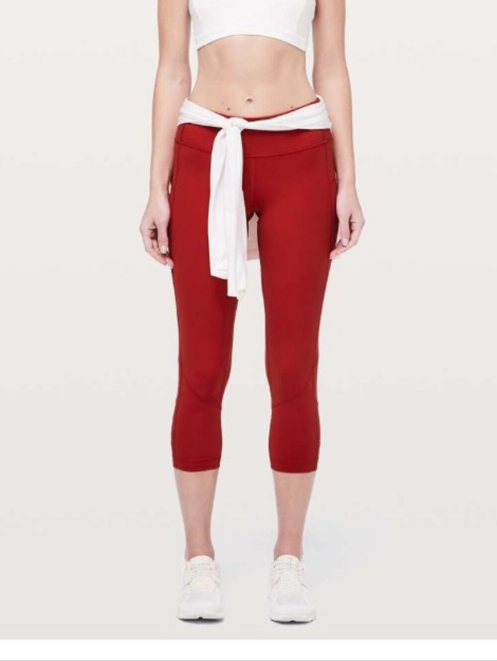 Lululemon Pace Rival Crop 22 Inch Dark Red Size 4